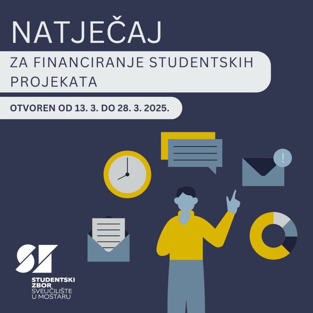 Natječaj za raspodjelu financijskih sredstava za studentske projekte.