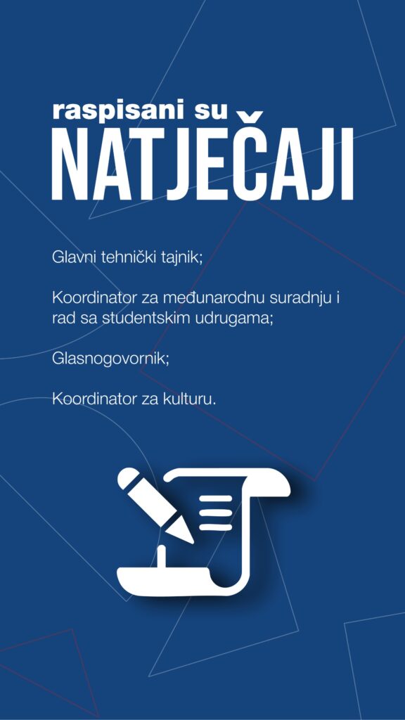 RASPIS NATJEČAJA ZA IZBOR ČLANOVA STUDENTSKOG ZBORA SVEUČILIŠTA U MOSTARU