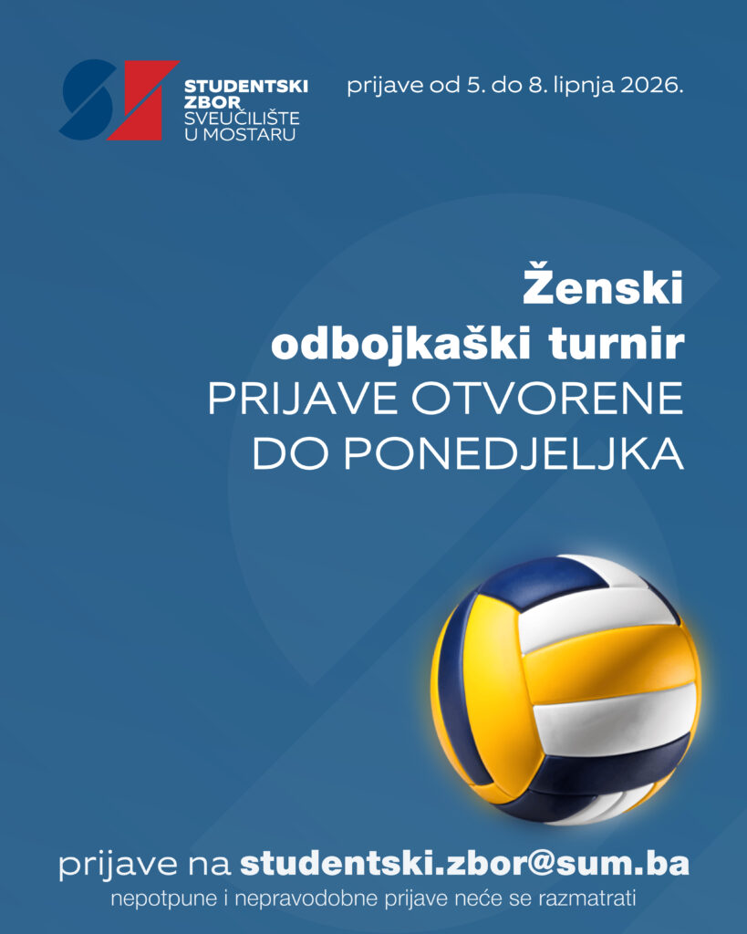 PRIJAVE OTVORENE – ŽENSKI ODBOJKAŠKI TURNIR SVEUČILIŠTA U MOSTARU 2026.