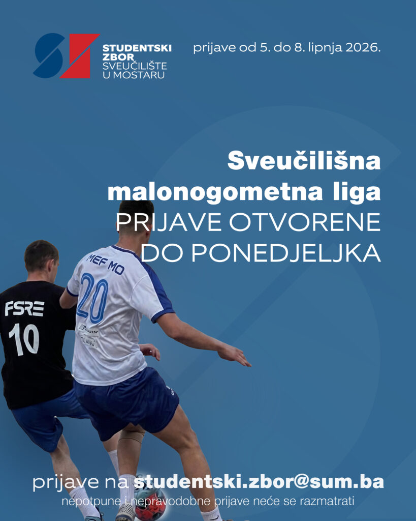 PRIJAVE OTVORENE – SVEUČILIŠNA MALONOGOMETNA LIGA 2026.