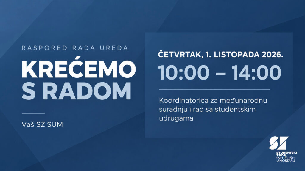 Ured Studentskog zbora počinje s radom